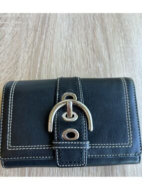 Vintage Coach Soho Black Leather Wallet